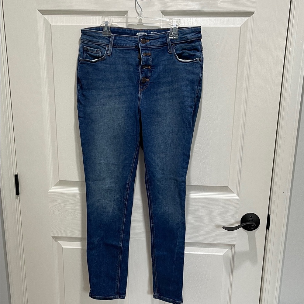 Old Navy Women's High Rise Jeans in Deep Blue